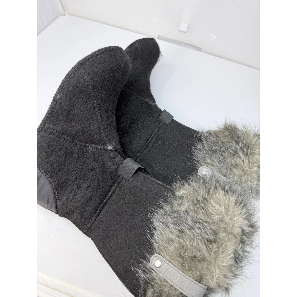 Sorel Joan of Arctic Quarry Grey Waterproof Faux Fur Snow Boots Womens
